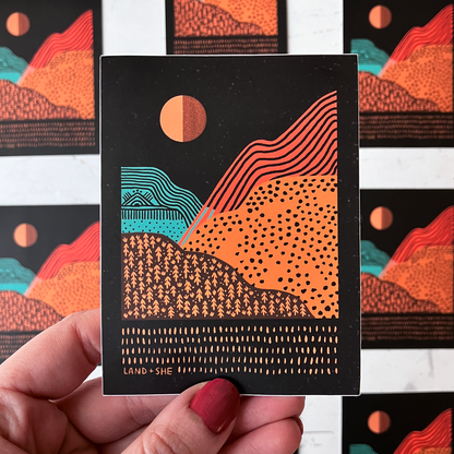 Midnight Mountains Two Sticker