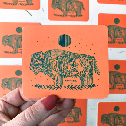 Terra Cotta Bison Sticker