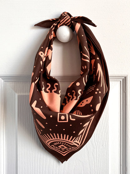 Western Sun Bandana, Brown