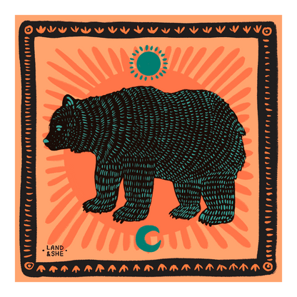 Sunset Bear Sticker