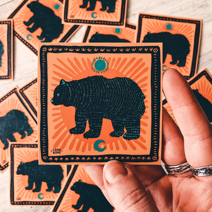 Sunset Bear Sticker